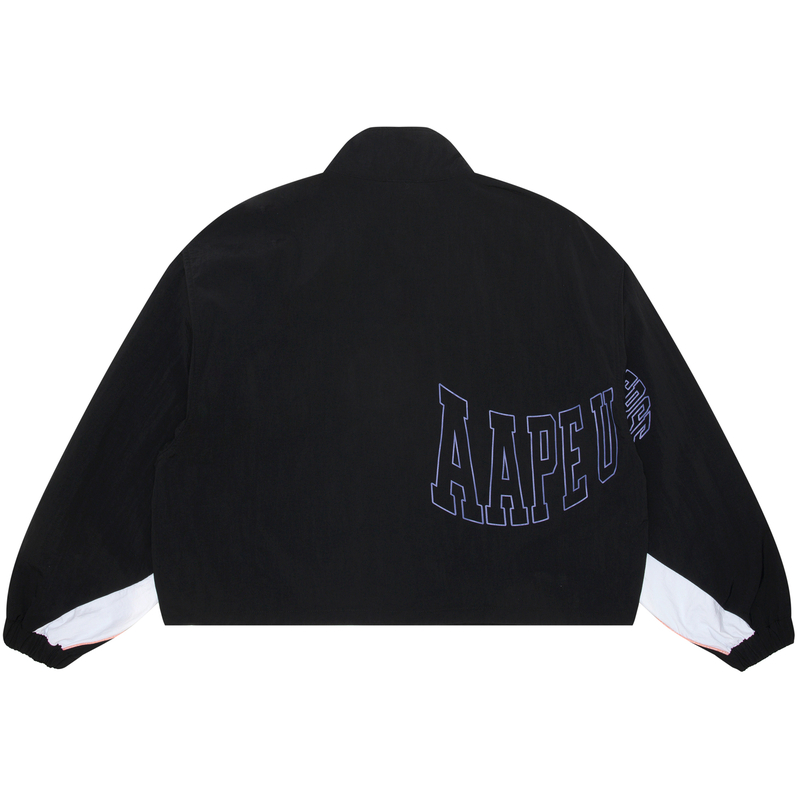 Lookbook (W) AAPE 에이프 페이스 배지 집업 자켓. AAPLJW7647XXM