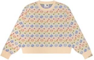 (Women) AAPE Heart Ape Loose Knit Long Sleeve Crewneck Sweater Off-White. AAPKNWC304XXN (Women) AAPE Heart Ape Loose Knit Long Sleeve Crewneck Sweater Off-White. AAPKNWC304XXN