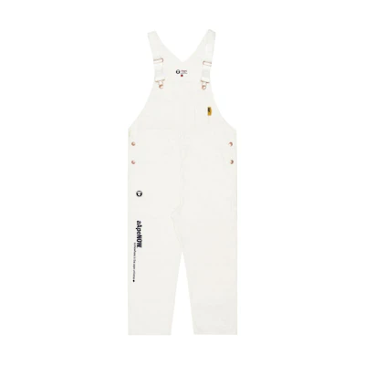 (Women) Aape Letter Embroidered Casual Overalls Beige. AAPPTM6758XXG-IVX