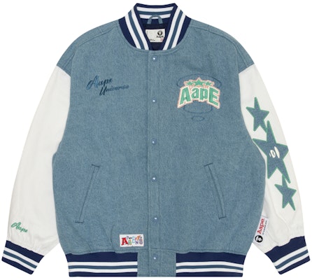 (W) 아페 루즈핏 자수 에이프 스타 재킷 미스티 블루. AAPLJW7648XXM Order (W) 아페 루즈핏 자수 에이프 스타 재킷 미스티 블루. AAPLJW7648XXM