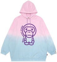 (Women) Aape Pink Gradient Hoodie with Cartoon Graphic Design. 0MXSWW3031XXL (Women) Aape Pink Gradient Hoodie with Cartoon Graphic Design. 0MXSWW3031XXL