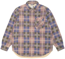 (Women) Aape Pink Plaid Jacket with Letter Embroidery. AAPJKW7699XAN (Women) Aape Pink Plaid Jacket with Letter Embroidery. AAPJKW7699XAN