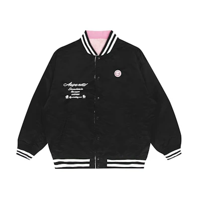 (Women) AAPE Reversible Fleece Jacket with Letter Embroidery. AAPJKW7484XXH