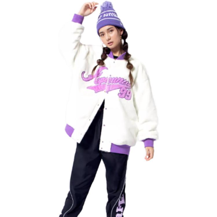 Purchase (W) AAPE 리버서블 양털 자켓 레터 자수. AAPJKW7484XXH