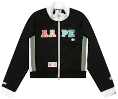(Women) Aape Stand Collar Zip-Up Badge Long-Sleeve Sweatshirt AAPSWWB308XXM (Women) Aape Stand Collar Zip-Up Badge Long-Sleeve Sweatshirt AAPSWWB308XXM