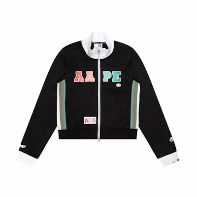 (Women) Aape Stand Collar Zip-Up Badge Long-Sleeve Sweatshirt AAPSWWB308XXM