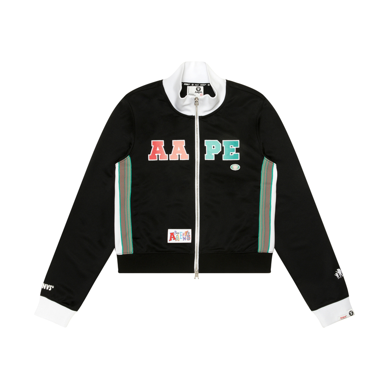 Order (W) 아페 스탠드 칼라 배지 롱슬리브 집업 스웻셔츠 AAPSWWB308XXM