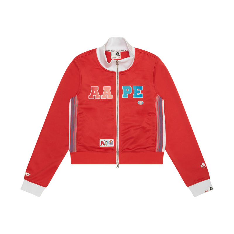 Shop (W) 아페 스탠드 칼라 배지 롱슬리브 집업 스웻셔츠 AAPSWWB308XXM