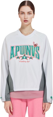 (W) AAPE 화이트 브이넥 토끼 그래픽 프린트 풀오버 스웻셔츠. AAPTPW8491XXM Shop (W) AAPE 화이트 브이넥 토끼 그래픽 프린트 풀오버 스웻셔츠. AAPTPW8491XXM