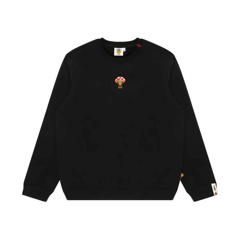 (Women) AAPE BABY MILO Graphic Crewneck Loose Fit Sweatshirt  0MXSWW3037XXN