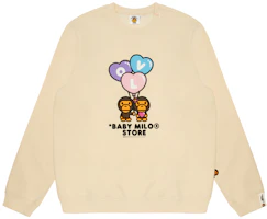 (Women) AAPE Cartoon Graphic Crewneck Pullover Sweatshirt Casual Style 0MXSWW3035XXN (Women) AAPE Cartoon Graphic Crewneck Pullover Sweatshirt Casual Style 0MXSWW3035XXN