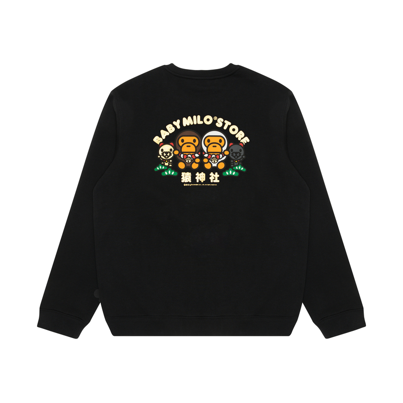 Purchase (Women) AAPE Cartoon Monkey Embroidered Casual Crewneck Sweatshirt 0MXSWW3036XXN