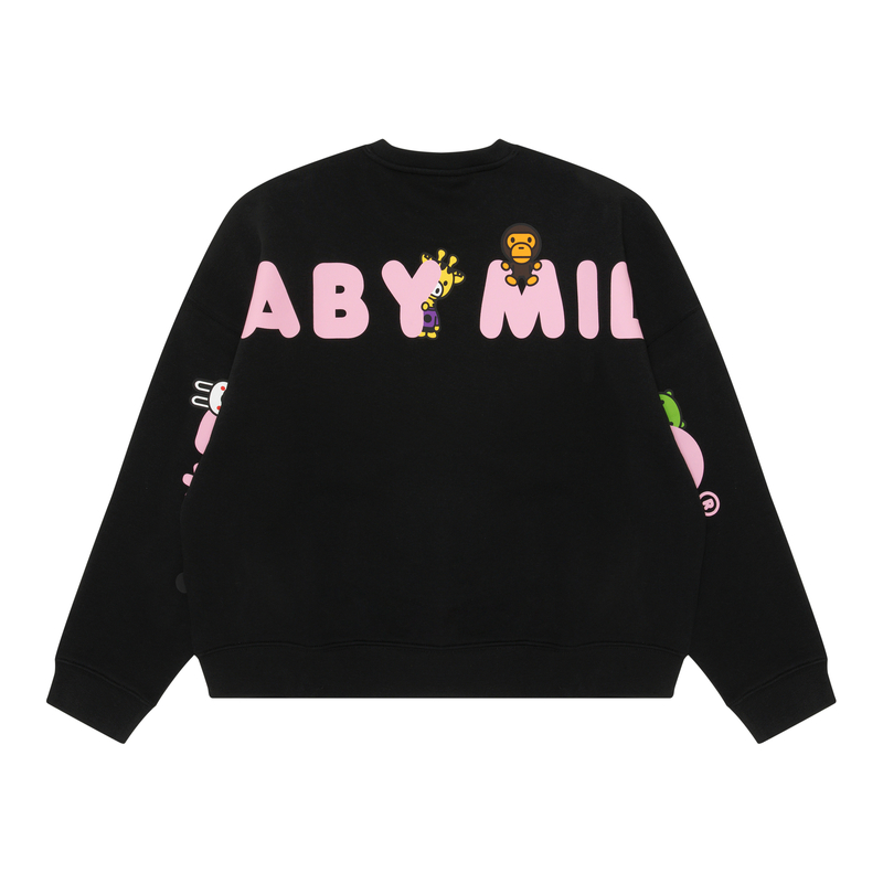 (Women) AAPE Cartoon Print Pullover Crewneck Sweatshirt 0MXSWW3029XXL