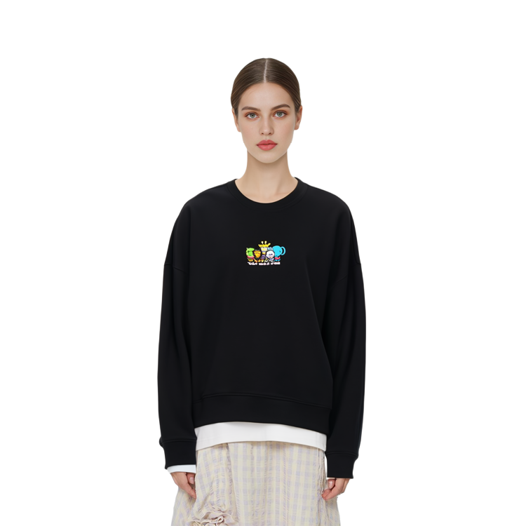 Shop (Women) AAPE Cartoon Print Pullover Crewneck Sweatshirt 0MXSWW3029XXL