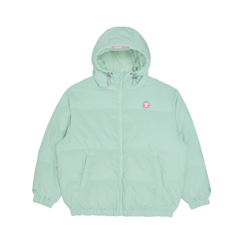 (Women) AAPE FW22  Embroidered Lettering Thick Fleece Down Jacket. AAPDNW7563XXJ