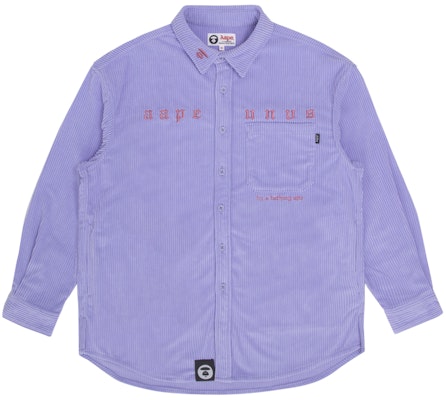 (W) Aape FW22 宽松版麂皮字母猿脸刺绣长袖衬衫 AAPSTW8429XXJ Shop (W) Aape FW22 宽松版麂皮字母猿脸刺绣长袖衬衫 AAPSTW8429XXJ