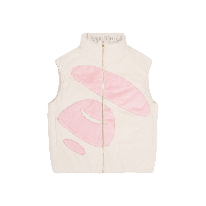 (Women) Aape FW22  Reversible Ape Graphic Long Puffer Vest. AAPDNW7562XXJ