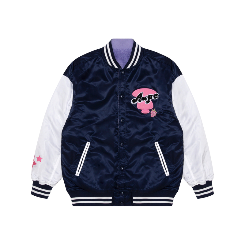 (Women) Aape FW22  Reversible Baseball Jacket with Letter Embroidery Design. AAPJKW7566XXJ