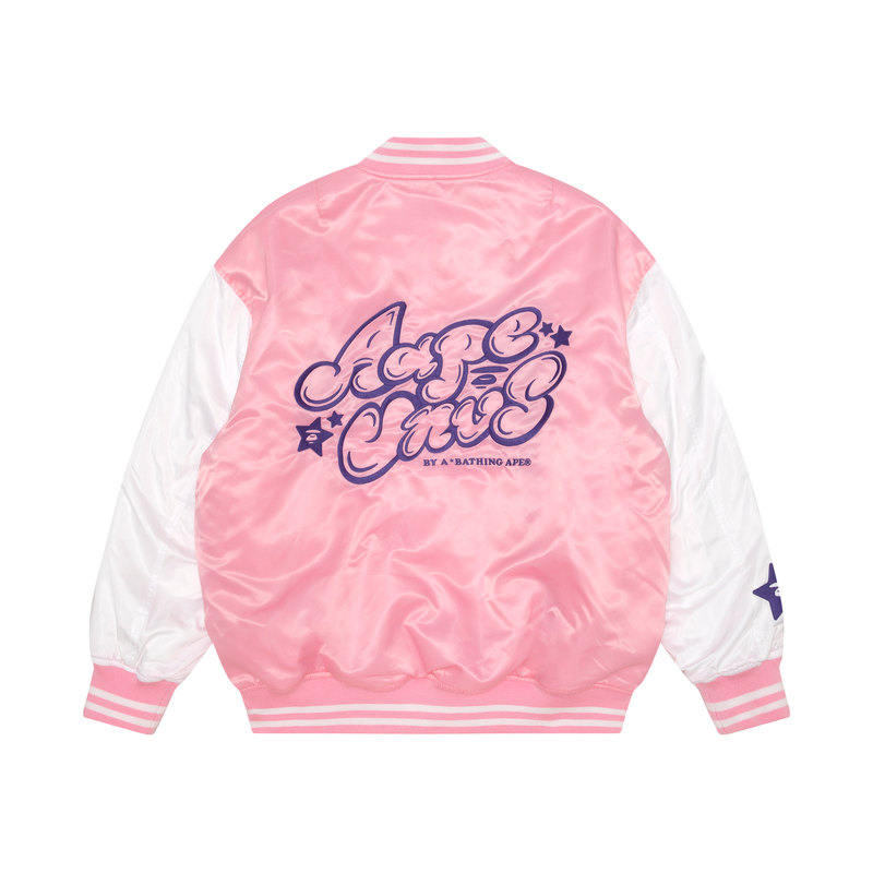 Purchase (W) Aape FW22 양면 자수 레터링 디자인 야구 재킷. AAPJKW7566XXJ