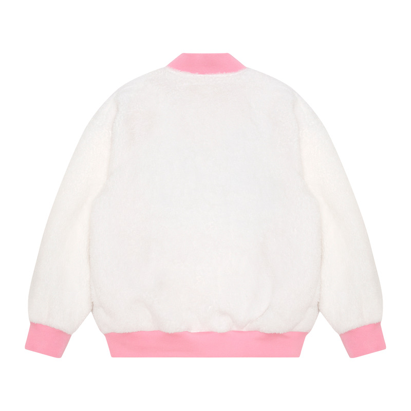 Sizing (W) Aape FW22 양면 자수 레터링 디자인 야구 재킷. AAPJKW7566XXJ