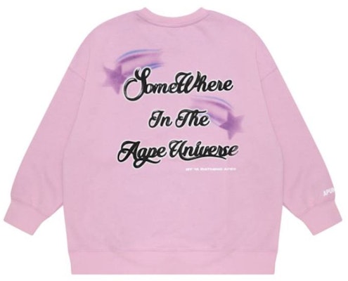 (W) Aape FW22 스타 프린트 에이프 로고 플리스 크루넥 스웻셔츠. AAPSWW3920XXJ Purchase (W) Aape FW22 스타 프린트 에이프 로고 플리스 크루넥 스웻셔츠. AAPSWW3920XXJ