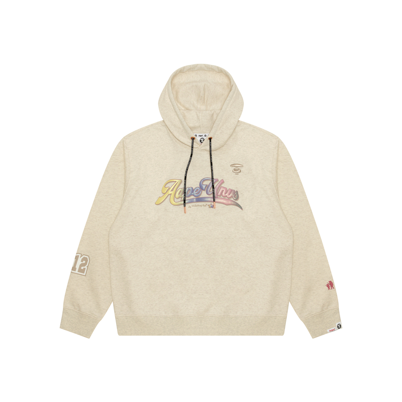 (Women) Aape Gradient Letter Print Hoodie Brown (). AAPSWWB389XAN