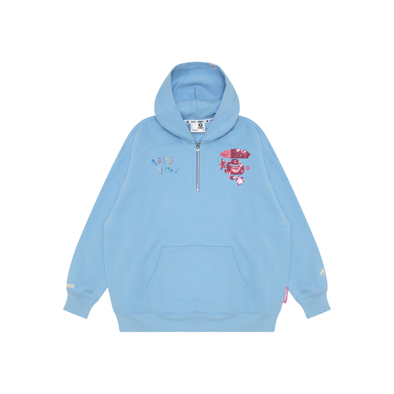 (Women) AAPE Sequin Heart Pullover Hoodie AAPSWWB399XXN