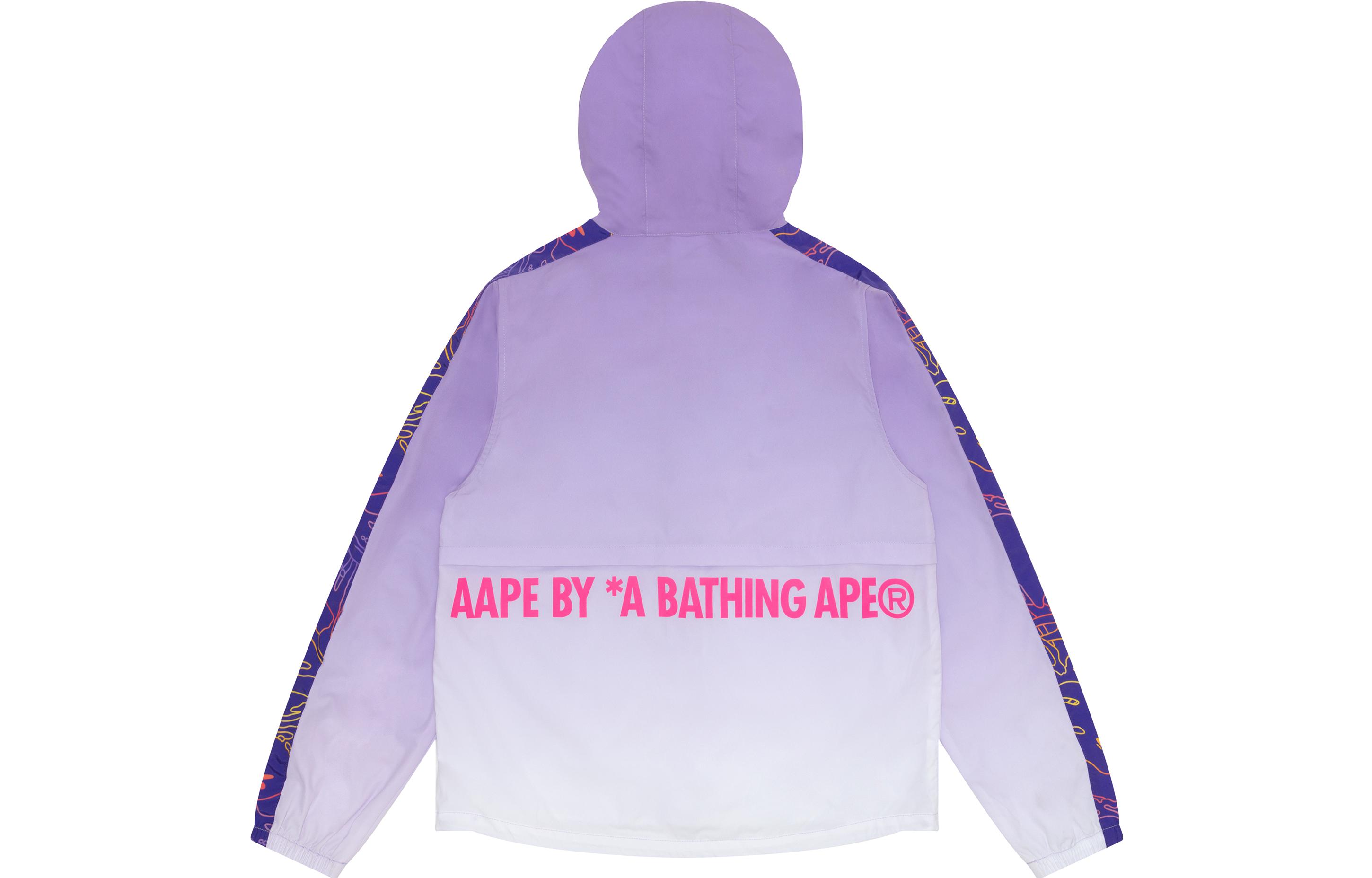 Purchase (W) 아페 SS22 그라데이션 로고 프린트 드로스트링 후디 재킷. AAPLJW7508XAI