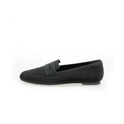 (W) ABC Select Knit Loafer 1 Casual Slip-On Shoes Black plain noodles
