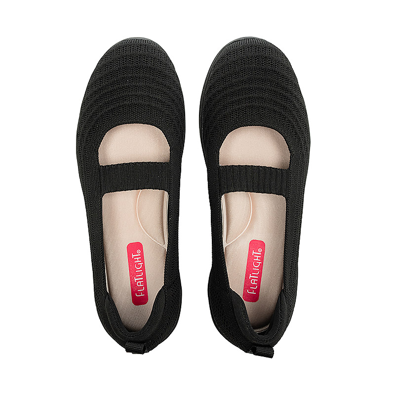 Sizing (Women) ABC Select Knit Wedge 5 Sneakers Black Noodles A460304001