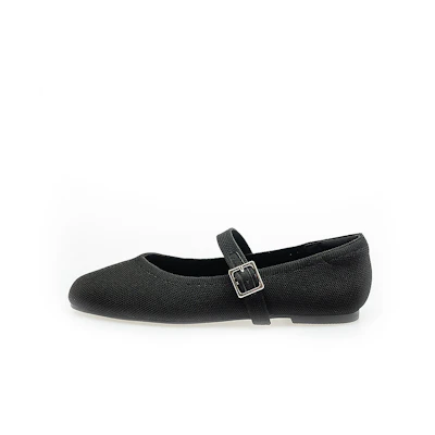 (W) ABC Select Mary Jane 1 Knit Sneakers Plain black ramen noodles