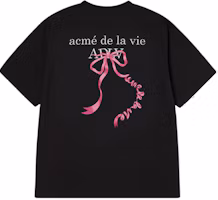 (Women) Acmé De La Vie ACME DE LA VIE ADLV Comfy Solid Letter Soft Regular Fit T-Shirt 25SS-TP-SS-EX-RIW-BLK (Women) Acmé De La Vie ACME DE LA VIE ADLV Comfy Solid Letter Soft Regular Fit T-Shirt 25SS-TP-SS-EX-RIW-BLK
