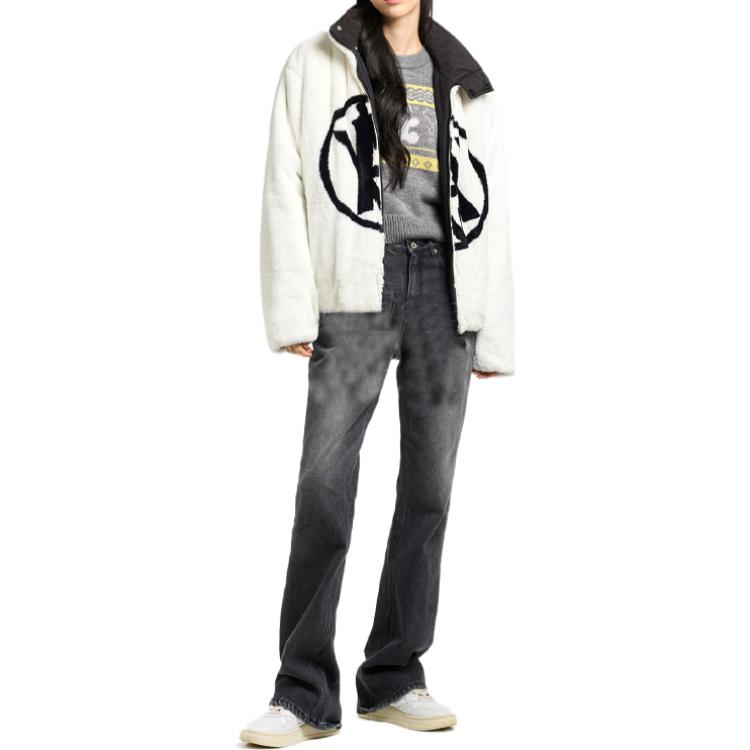 Cheap (W) acmé de la vie ADLV Jaket Reversible Hitam FW22 dengan Logo Print ADLV-22FW-JKLRAE-BLK