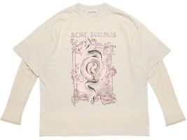 (Women) Acne Studios 2024 FW Distressed Layered Look Sheer Graphic T-Shirt Faded Gray Women. AL0421-DJO (Women) Acne Studios 2024 FW Distressed Layered Look Sheer Graphic T-Shirt Faded Gray Women. AL0421-DJO