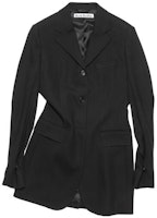 (Women) Acne Studios Black Nordic Single-Breasted Blazer with Chest Pocket. AH0273-900 (Women) Acne Studios Black Nordic Single-Breasted Blazer with Chest Pocket. AH0273-900