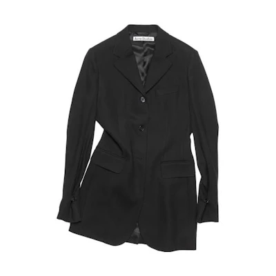(Women) Acne Studios Black Nordic Single-Breasted Blazer with Chest Pocket. AH0273-900