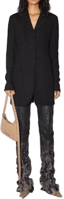 (W) 아크네 스튜디오 블랙 노르딕 싱글 브레스티드 블레이저 체스트 포켓. AH0273-900 Lookbook (W) 아크네 스튜디오 블랙 노르딕 싱글 브레스티드 블레이저 체스트 포켓. AH0273-900