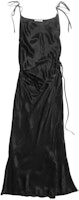 (Women) Acne Studios Black Satin Long Slip Dress Sleeveless. A20586-900 (Women) Acne Studios Black Satin Long Slip Dress Sleeveless. A20586-900