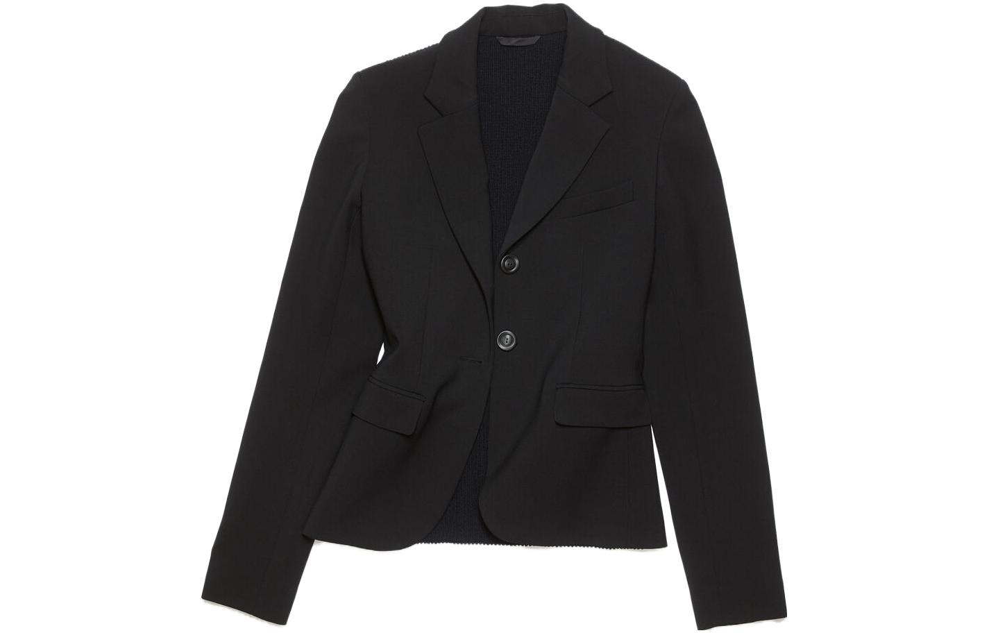 (Women) Acne Studios  Black Single-Breasted Jacket with Pocket. AH0271-900