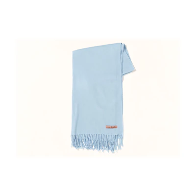 (Women) Acne Studios Blue Minimalist Trendy Knit Scarf. CA0209-228