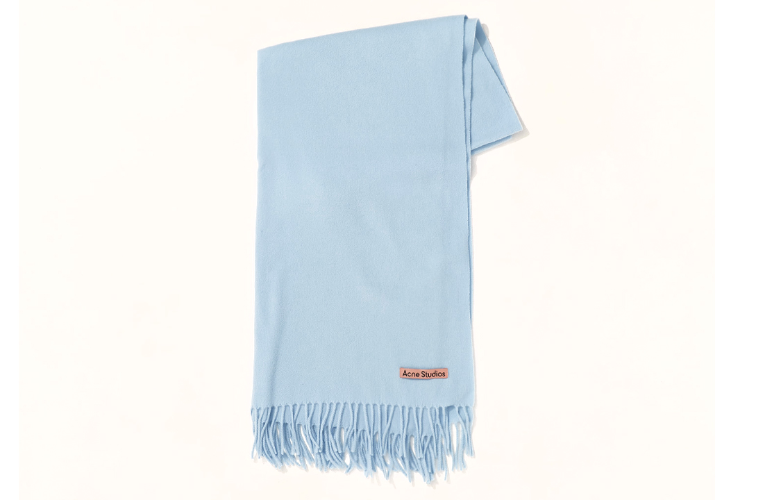 (Women) Acne Studios  Blue Minimalist Trendy Knit Scarf. CA0209-228 圖 2