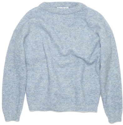 (Women) Acne Studios Blue Mohair Wool Blend Crewneck Knit Sweater Pullover. A60460-AAL Buy (Women) Acne Studios Blue Mohair Wool Blend Crewneck Knit Sweater Pullover. A60460-AAL