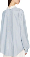 Shop (W) Acne Studios 蓝色条纹长袖宽松衬衫. AC0663-AF2
