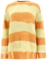 (Women) Acne Studios Brown and Yellow Colorblock Crewneck Sweater. A60243-LIG (Women) Acne Studios Brown and Yellow Colorblock Crewneck Sweater. A60243-LIG