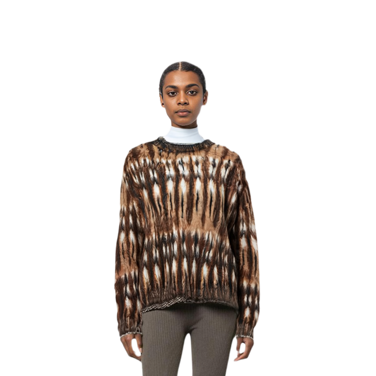 Purchase (Women) Acne Studios  Brown Vintage Graphic Printed Crewneck Sweater. A60470-BKF