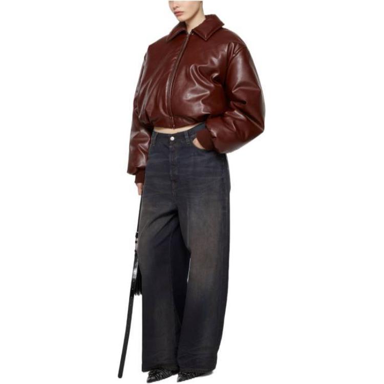 Details for (W) Acne Studios 酒紅色拉鍊寬鬆風格夾克外套 A90570-BPW