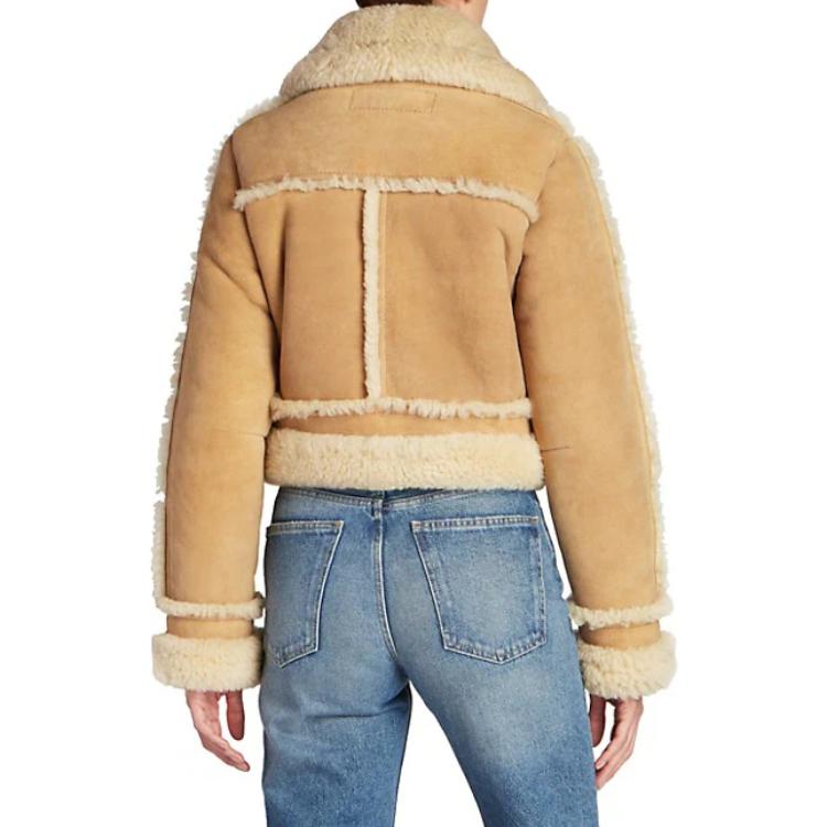 Shop (W) Chaqueta Acne Studios Zip Contraste Color Caqui. A70114-AEK