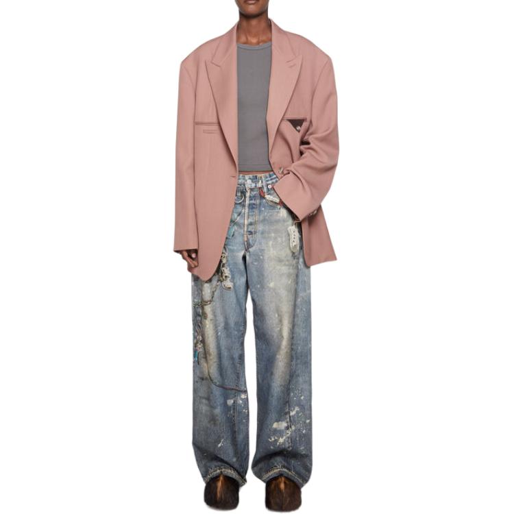 Lookbook (W) Acne Studios 塗鴉低腰寬鬆藍色牛仔褲 Dirty Fit 款式。 AK0850-863