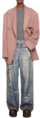 (W) Acne Studios 塗鴉低腰寬鬆藍色牛仔褲 Dirty Fit 款式。 AK0850-863 Lookbook (W) Acne Studios 塗鴉低腰寬鬆藍色牛仔褲 Dirty Fit 款式。 AK0850-863