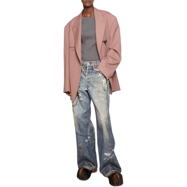 Purchase (W) Acne Studios 塗鴉低腰寬鬆藍色牛仔褲 Dirty Fit 款式。 AK0850-863